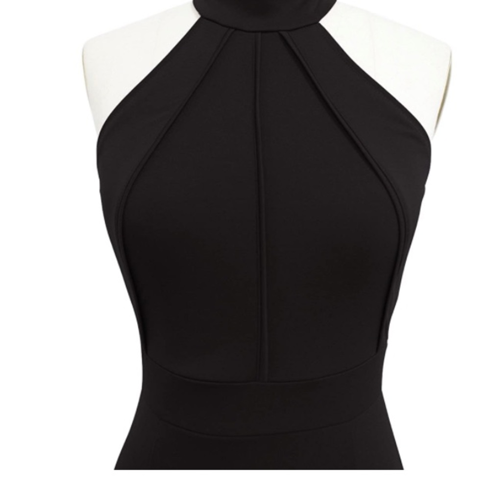 Halter Neck Sleeveless Solid Stretchy Mermaid Lon… - image 3